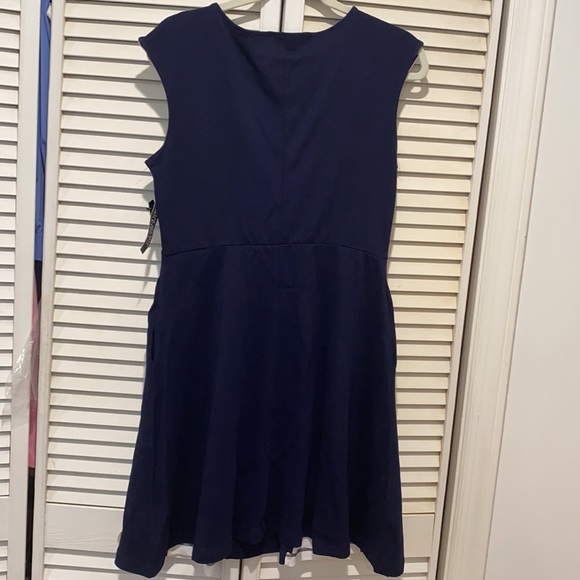 NY&Co front stripe dress white navy women M NWT - Picture 8 of 13